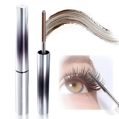 2025 Neu 3D Curling Wimperneisen, Iron Wand Mascara, Amazing Effect Mascara 3D Curling Eyelash Iron Mascara Schwarze Wimperntusche für Schwarz Extra Slim Super Curling Voluming Eyelash (Braun, 1) von COSEN