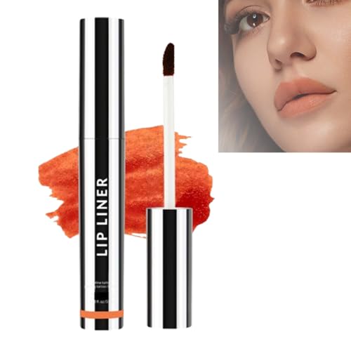 2025 Neuest Peel Off Lip Liner Stain, Lip Liner Tattoo, Non-Stick Cup Lip Liner Pencil Highly Pigmented Wasserfest Abziehbarer Lippenfleck Removable Lip Gloss Stay On All Day (4#Tomatenrot, 3.5ML) von COSEN