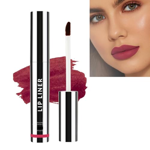 2025 Neuest Peel Off Lip Liner Stain, Lip Liner Tattoo, Non-Stick Cup Lip Liner Pencil Highly Pigmented Wasserfest Abziehbarer Lippenfleck Removable Lip Gloss Stay On All Day (5#Purpurrot, 3.5ML) von COSEN