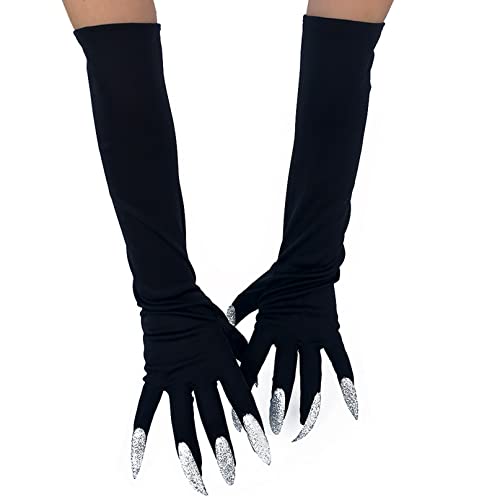 COSFAN Halloween Kostüm Requisiten Lange Nagelhandschuhe,Monster Paws Handschuhe,Cosplay Ghost Witch Devil Paw Handschuhe,Festival Funny Gloves von COSFAN