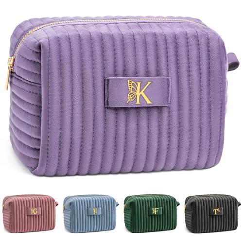 COSHAYSOO Make-up-Kosmetiktasche für Damen mit Schmetterlings-Dekor, Violett von COSHAYSOO