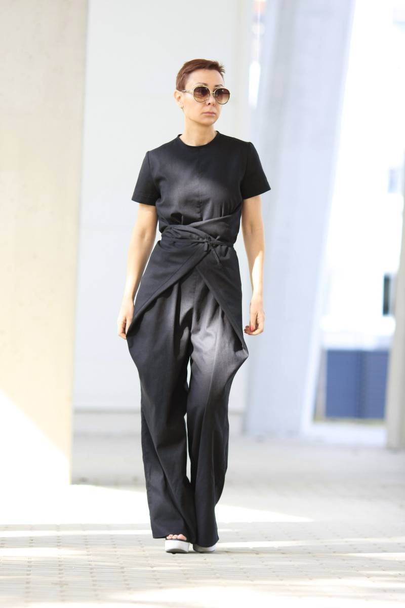 Handmade Palazzo Jumpsuit Frauen Sommer Overall Lose Passform von COSHEofficial