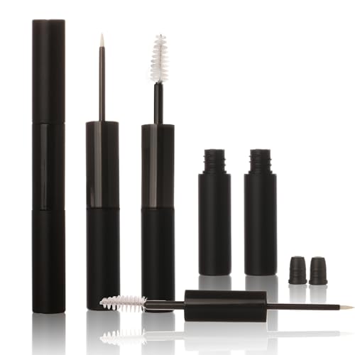 COSIDEA 50PCS Leere 5m 2 in 1 Mascara Tube und Eyeliner Container 10ml Dual Ended Tuben Container mit Zauberstab für Rizinusöl Wimpern Kleber Flasche Verpackung von COSIDEA