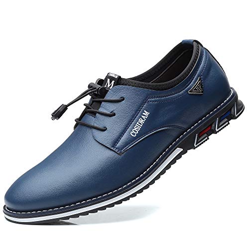 COSIDRAM Herren Schuhe Business Freizeitschuhe Klassische Mokassins Atmungsaktiver Komfort Slipper Wanderschuhe Blau 43 COSIDRAM Herren Schuhe Business Freizeitschuhe Klassische Mokassins Atmungsaktiver Komfort Slipper Wanderschuhe Blau 43 von COSIDRAM