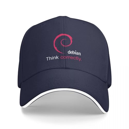 COSIUOS Basecap Debian Think Correct Baseball Cap Vintage Strandhut Streetwear Hut Damen Herren von COSIUOS