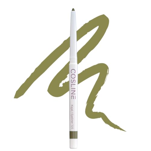 COSLINE Kajal und Eyeliner Nr. 105, Farbe: Olive, Wisch- und wasserfest, Weiches Auftragen, Starke Pigmentierung, Vegan, Made in Germany COSLINE Kajal und Eyeliner Nr. 105, Farbe: Olive, Wisch- und wasserfest, Weiches Auftragen, Starke Pigmentierung, Vegan, Made in Germany von COSLINE