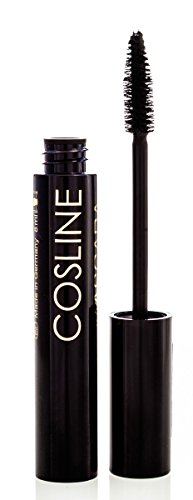 COSLINE Mascara Black Waterproof Nr. 97, Farbe: Schwarz, wisch- und wasserfest, hält den ganzen Tag ohne zu Verschmieren von COSLINE