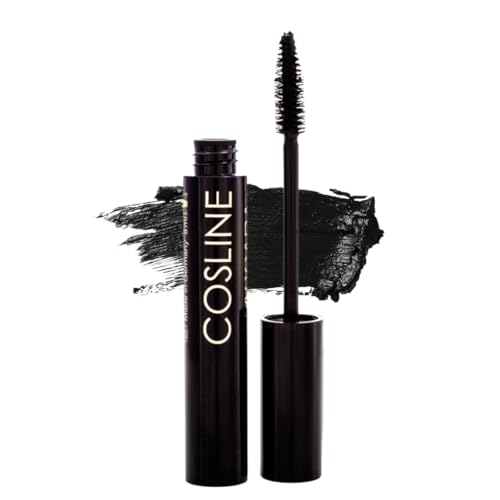 COSLINE Mascara Black Waterproof 97, Schwarz, Wimperntusche, Wasserfest, Verlängert & definiert die Wimpern von COSLINE