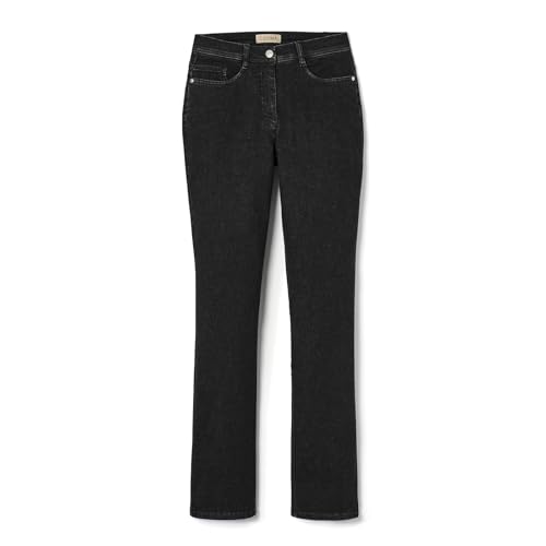 COSMA - Damenjeans LIV - Figurbetonte Super-Stretch Jeans für Damen. Mid Waist Slim-Fit Damen Jeanshose. Damenjeans für einen eleganten & lässigen Look. Made in Europe. Schwarz; 40 von COSMA