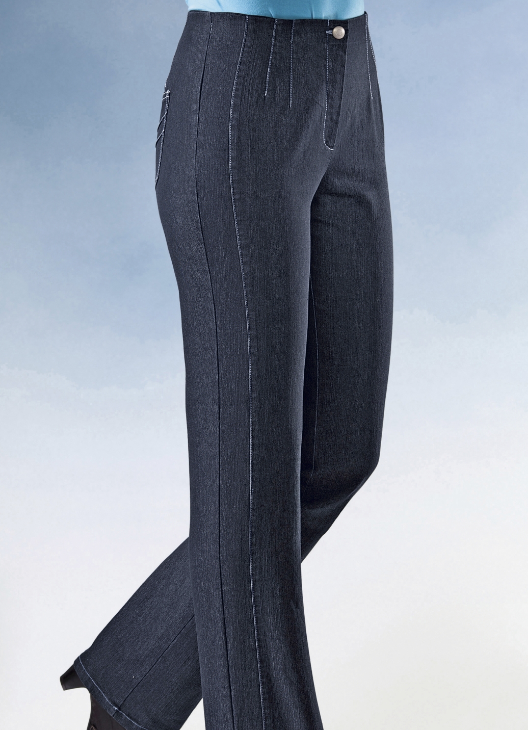 Jeans mit angeschnittenem Bund, Dunkelblau, Größe 84 von COSMA