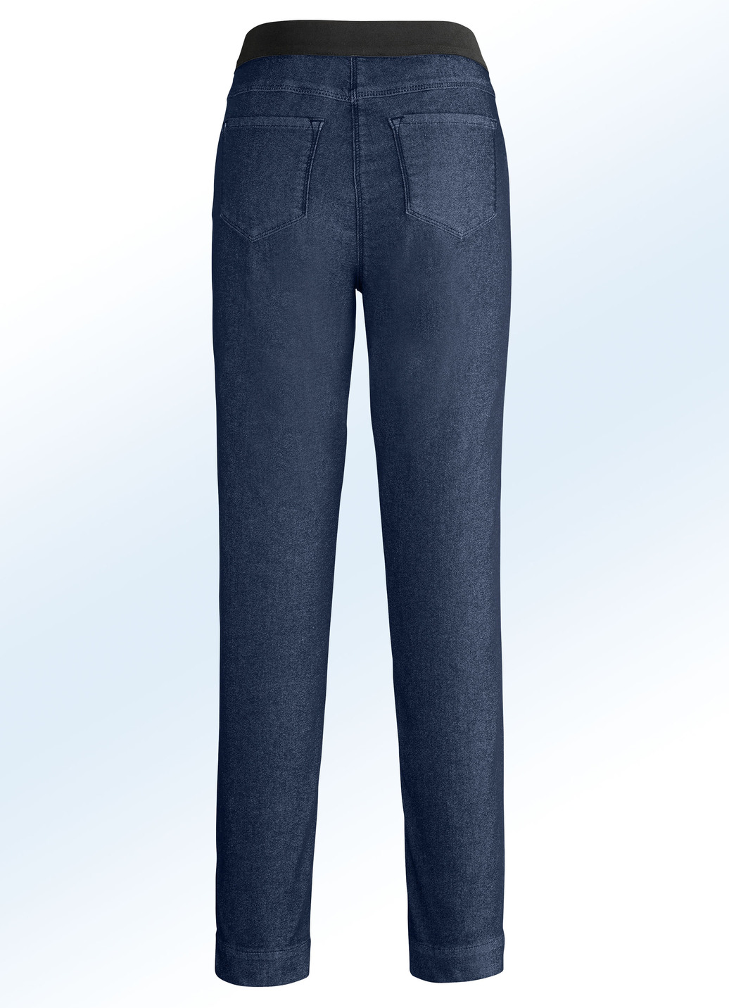 Superbequeme Power-Stretch-Jeans mit spezieller Bundverarbeitung, Dunkelblau, Größe 20 von COSMA
