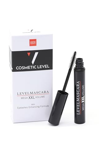 COSMETIC LEVEL LEVELMASCARA Mega XXL Volumen | Volumengebend und pflegend | Laminier-Effekt | Kein Wasser | Keine Klumpen | Stärkende Behandlung | 5 ml COSMETIC LEVEL LEVELMASCARA Mega XXL Volumen | Volumengebend und pflegend | Laminier-Effekt | Kein Wasser | Keine Klumpen | Stärkende Behandlung | 5 ml von COSMETIC LEVEL