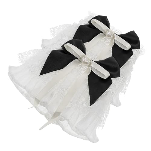 COSMEVIVI 1paar Elegante Spitzen-handgelenk Manschetten Für Frauen Floral Lace Armbänder Für Hochzeiten Partys Cosplay Charmante Accessoires Für Halloween Teepartys von COSMEVIVI