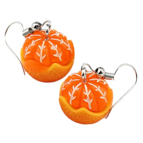 COSMEVIVI 1 Paar Frucht Ohrringe Orange Form Damen Ohrringe Harz Leichte und Bequeme Kreative und Accessoires Gelbhaut Orange von COSMEVIVI