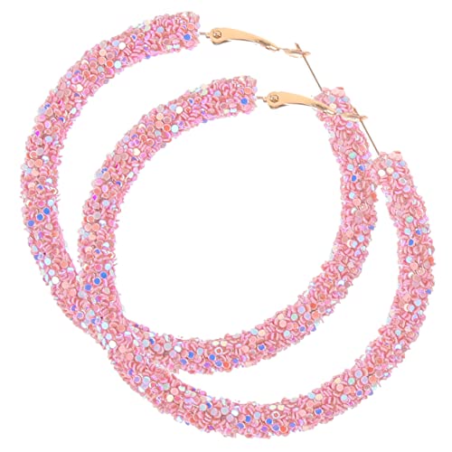 COSMEVIVI Große Runde Creolen Ohrringe für Damen Pailletten Hoop Ohrringe Leichte und Nickelfreie Ohrschmuck für Outfit COSMEVIVI Große Runde Creolen Ohrringe für Damen Pailletten Hoop Ohrringe Leichte und Nickelfreie Ohrschmuck für Outfit von COSMEVIVI