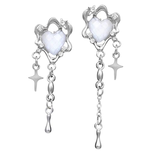 COSMEVIVI 1 Paar Herzohrringe für Damen Stern Design Dangle Ohrringe Leicht und Komfortabel für Schmuck für Frauen COSMEVIVI 1 Paar Herzohrringe für Damen Stern Design Dangle Ohrringe Leicht und Komfortabel für Schmuck für Frauen von COSMEVIVI