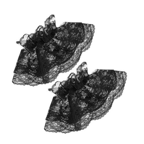 COSMEVIVI Elegante Lolita-Handgelenkmanschetten Spitzenmanschetten für Frauen elastische Armbänder für Hochzeiten Abschlussbälle Teepartys und Veranstaltungen von COSMEVIVI