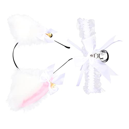 COSMEVIVI Party Katzenohr Stirnband Bowknot Choker Set Cosplay Zubehör Katzenhalsband Dekorative Haarnadel Für Mädchen von COSMEVIVI
