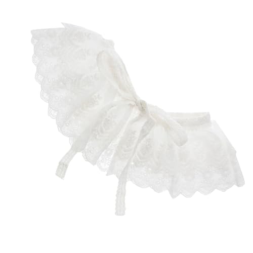 COSMEVIVI 1stück Damen Fake Collar Mit Vintage-stickerei Abnehmbare Baumwoll-kragen Für Elegante Outfits Vielseitig Einsetzbar Weiß von COSMEVIVI