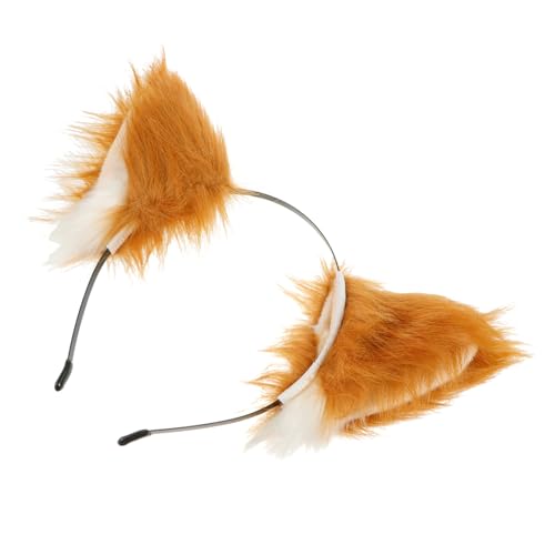 COSMEVIVI Plüsch Fuchs Ohr Haarband Kreatives Stylisches Performance Festival Party Kopfbedeckung Geschenk Für Partnerin Freundin Ehefrau von COSMEVIVI