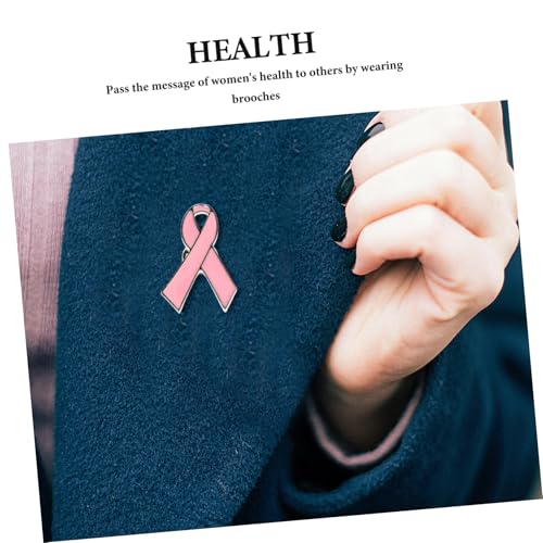 COSMEVIVI 10 Stück Teiliges Ribbon Broschen aus Legierung Stilvolle Awareness Anstecknadeln für Frauen Modische Schmuckpins zur Unterstützung von Brustkrebs prävention und World Cancer Day von COSMEVIVI