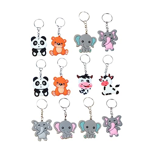 COSMEVIVI Niedliche Cartoon-Tier-Schlüsselanhänger 12-teiliges Set Taschenzubehör dekorativer zufälliger Stil COSMEVIVI Niedliche Cartoon-Tier-Schlüsselanhänger 12-teiliges Set Taschenzubehör dekorativer zufälliger Stil von COSMEVIVI