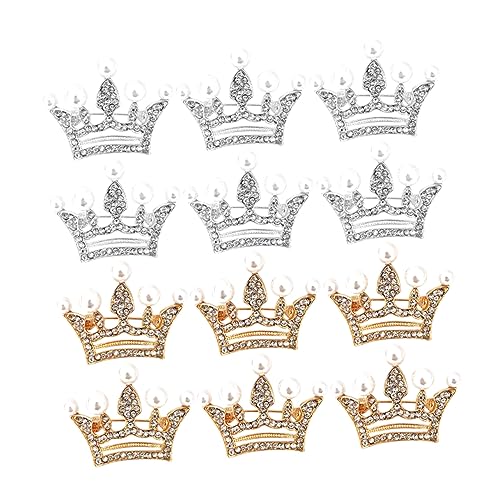 COSMEVIVI Kronenbrosche Damen 12 Stück Broschen für Kleidung Reversnadel Broschennadel für Schals und Hüte für Besondere Anlässe von COSMEVIVI