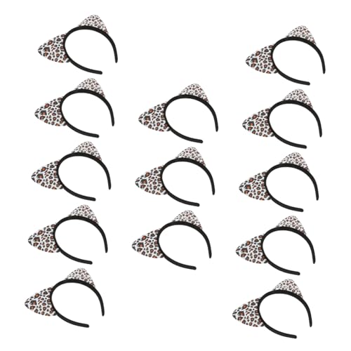 COSMEVIVI 14pcs Leoparden Drucke Katzenohrstopf Selbst Stirnband Haarband Leopardenhaarbänder Für Kinder von COSMEVIVI