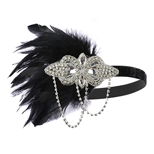 COSMEVIVI Damen Stirnband 20er Jahre Haarschmuck Für Besondere Anlässe von COSMEVIVI