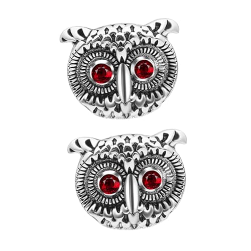 COSMEVIVI Eulen Manschettenknöpfe für Herren Tiermotiv Langlebig für Business Anzüge und Hemden Sicher in Anwendung 1 Paar von COSMEVIVI