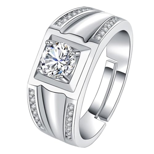 COSMEVIVI Kupfer Fingerring Für Mit Strass Mode Für Geburtstagsgeschenk Klassisch Und Elegant Weiß von COSMEVIVI