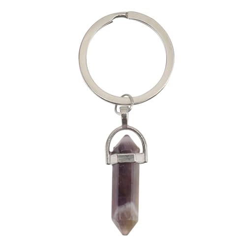 COSMEVIVI Schlüsselanhänger – Amethyst-edelsteinkristall Dekorativer Schlüsselanhänger Mit Anhängern Als Modisches Accessoire von COSMEVIVI