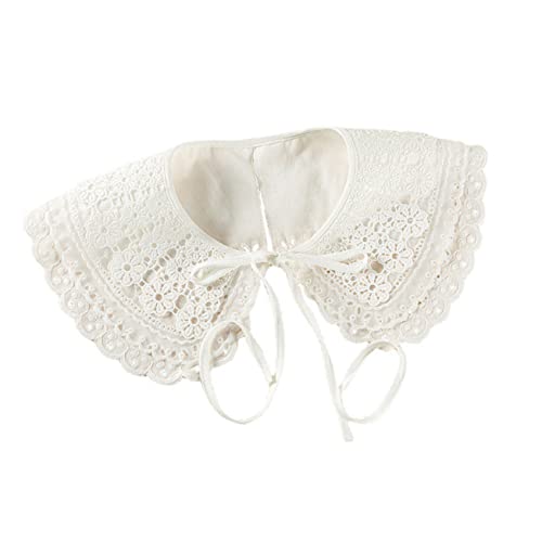 COSMEVIVI Fake Lace Collar Spitzenkragen Zarter Spitzenkragen Schal Floraler Spitzenschal Bequeme Stickerei von COSMEVIVI