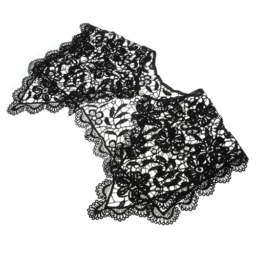 COSMEVIVI Spitzenkragen Weste Tank Kleid Shirt Damen Schal Aushöhlen Gefälschte Kragen Schwarz von COSMEVIVI