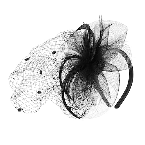 COSMEVIVI 1stück Eleganter Mesh Hut Mit Federdekoration Romantisches Accessoire Für Partys Hochzeiten Und Stilvolles Headdress Für Damen von COSMEVIVI