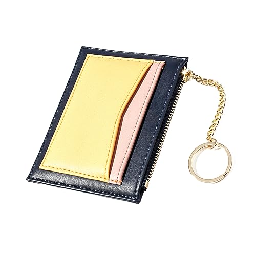 COSMEVIVI 1stück Fashion Zipper Wallet Für Damen Stilvoller Pu- Geldbeutel Mit Mehreren Kartenfächern Und Splice-Design Kleine Geldbörse Für Alltag Und Dunkelblau von COSMEVIVI