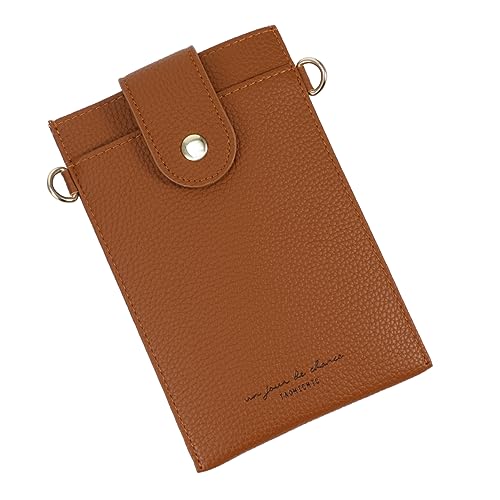 COSMEVIVI 1stück Modische Damen Umhängetasche Aus Pu Kreative Crossbody Tasche Braun Vielseitig Einsetzbar Für Handy Geldkarten Und Schlüssel Verstellbare Träger Für Optimalen Komfort von COSMEVIVI
