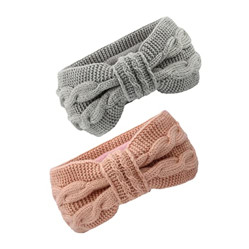 COSMEVIVI 2stücke Winter Warme Stirnbänder Ohrwärmer Haarbänder Verdrehte Stirnbänder Für Damen Mädchen von COSMEVIVI