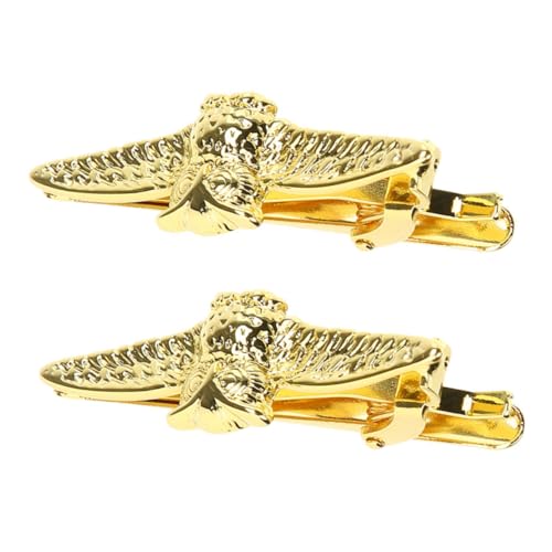 COSMEVIVI 2 Stück Goldene Krawattenklammer für Herren Business Hochzeit Formelle Anlässe Elegantes Accessoire für Sicheren Halt und Professionellen Look von COSMEVIVI