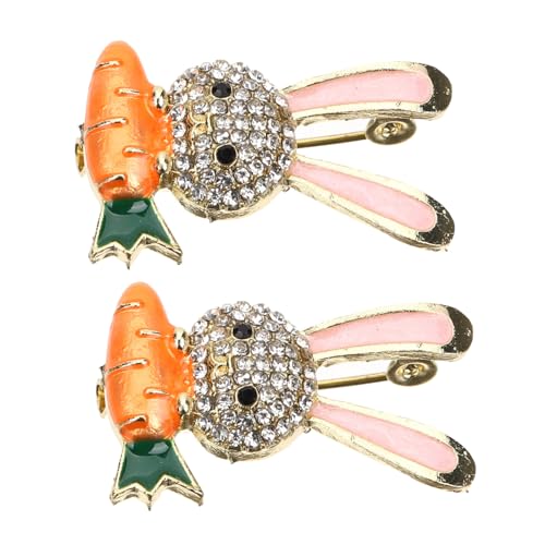 COSMEVIVI 2 Stück Niedliche Hasen Broschen aus Robustem Legierungs Material Dekorative Anstecknadeln für Damen Vielseitig für Anzüge Schals und Hüte Langlebig Farbbeständig Modisches von COSMEVIVI