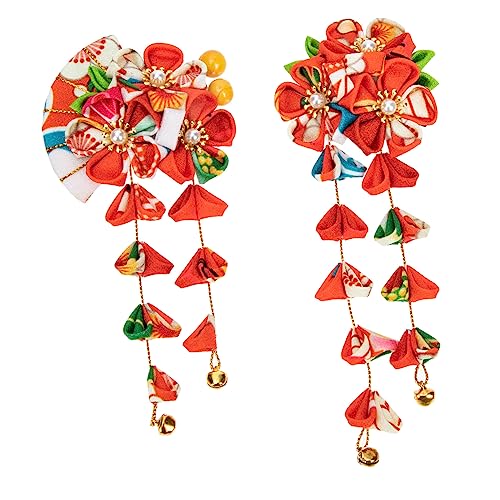 COSMEVIVI 2 Stück Teiliges Haarschmuck für Damen Vintage Fächer und Blumen Haarklammern für Hochzeiten Partys und Fotoshootings Leicht und Langlebig von COSMEVIVI