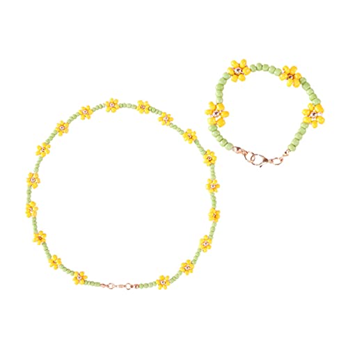 COSMEVIVI 2 Stück Teiliges Set Schmuckset Diy Armband und Halskette Acrylperlen Kreatives Bastelset für Mädchen Handgefertigte Schmucksets für Langlebig und von COSMEVIVI