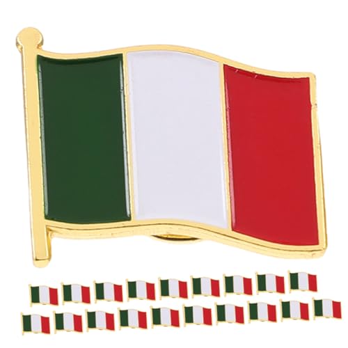 COSMEVIVI 20 Stück Teiliges Italien Flaggen Anstecknadeln aus Langlebigem Dekorative Reverspins mit Italienischem Nationalem Motiv Modisches Zubehör für Kleidung Rucksack und Fans von COSMEVIVI