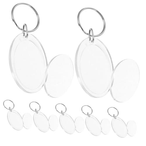 COSMEVIVI 24stücke Acryl Foto Schlüsselanhänger Ovaler Bilderrahmen Schlüsselring Zum Basteln Von Persönlichen Fotoketten Kreatives Für Freunde Und Familie von COSMEVIVI