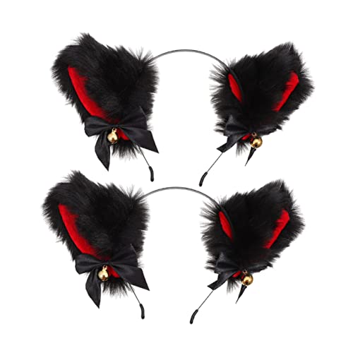 COSMEVIVI 2stücke Pack Katzenohren Stirnband Party Haarreifen Tier Cosplay Haaraccessoires Plüsch Kopfschmuck Für Urlaub Und Fest von COSMEVIVI