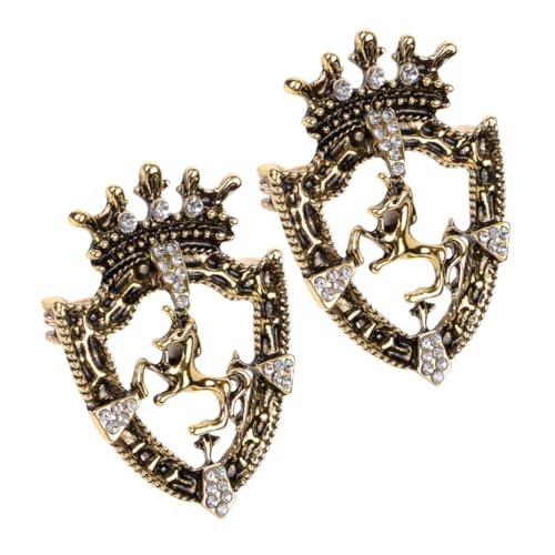 COSMEVIVI 2Stücke Teiliges Pferde Broschen Set für Männer Vintage Zinklegierung mit Stilvolle Anstecknadeln für Anzüge Hochzeiten Partys Elegantes Schmuck Kleidungsornament von COSMEVIVI