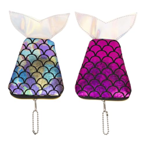 COSMEVIVI 2st Geldbörse Aufbewahrungsorganisator Multifunktions-aufbewahrungstaschen Aufbewahrungstasche Für Servietten Taschen in Meerjungfrauenform Mini-Sachen Für Den Geldbeutel Baumwolle von COSMEVIVI