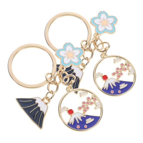 COSMEVIVI Schlüssel Ringe 2st Kirschblüten-schlüsselanhänger Kirschblüten Schlüsselanhänger Japan Kartenjäger Feng-shui-schlüsselanhänger Auto Schlüsselanhänger Süß Kette Taschenanhänger Zinklegierung von COSMEVIVI