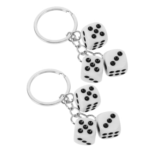 COSMEVIVI 2stücke Teiliges Niedlicher Resin-würfel-schlüsselanhänger Stilvolle Taschenanhänger Für Vielseitige Deko Für Handtaschen Und Gamer- Langlebig Und von COSMEVIVI