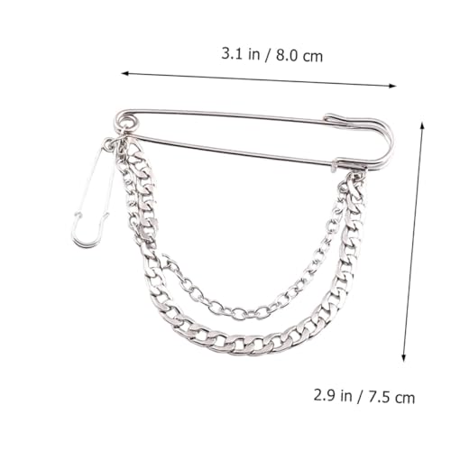 COSMEVIVI 3 Stück Vintage Brosche Retro Metall Ketten Anstecknadeln Modische Hip hop Corsage für Damen und Herren Stilvolle Kleidungsschmuck Geschenk von COSMEVIVI